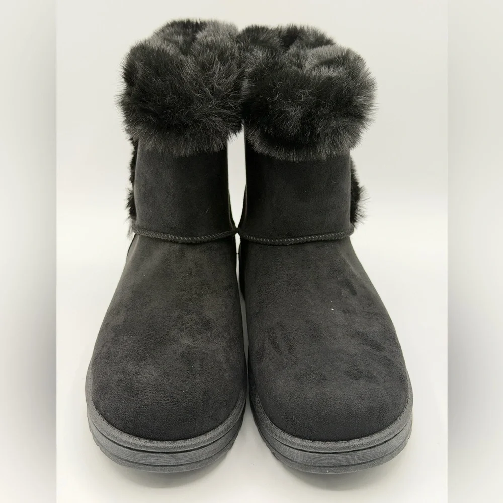 Brand New Women's SO Paulina Black Faux Fur-Lined Winter Boots Size 8.5